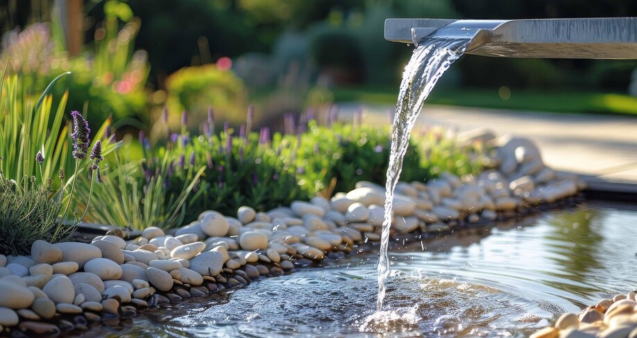 Visuel - Puits, caniveau, récupérateur Domptez l'eau dans votre jardin